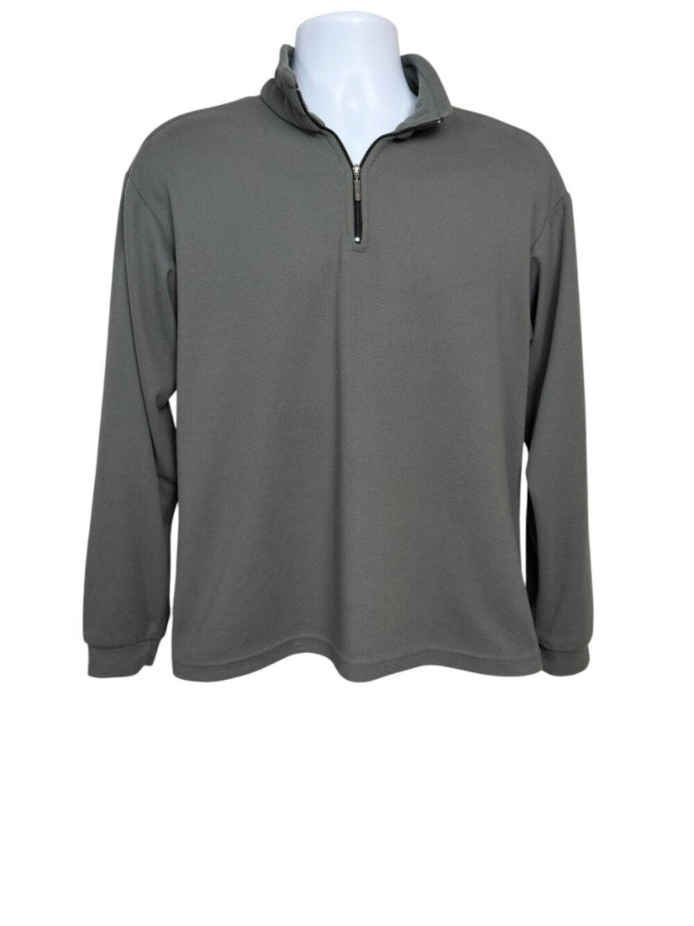 Marker USA Made Charcoal Quarter Zip Pullover Sweatshirt Men's L